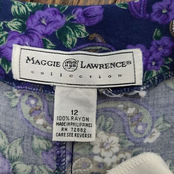 Vintage 90s Dark Moody Floral Boho Dress - Picture 7 of 14